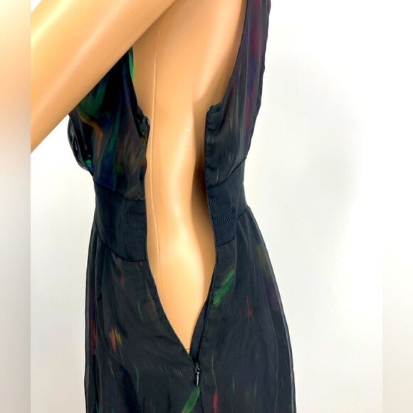 Anthropologie:Pins and Needles Shiffon Rainbow Mini Dress Size 2 - Picture 5 of 9